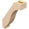 Ekena Millwork 3-inch W x 10-inch D x 14-inch H Baker Rough Cedar Woodgrain TimberThane Knee Brace, Primed BRCUR03X10X14BKRRCPR - alternate 6
